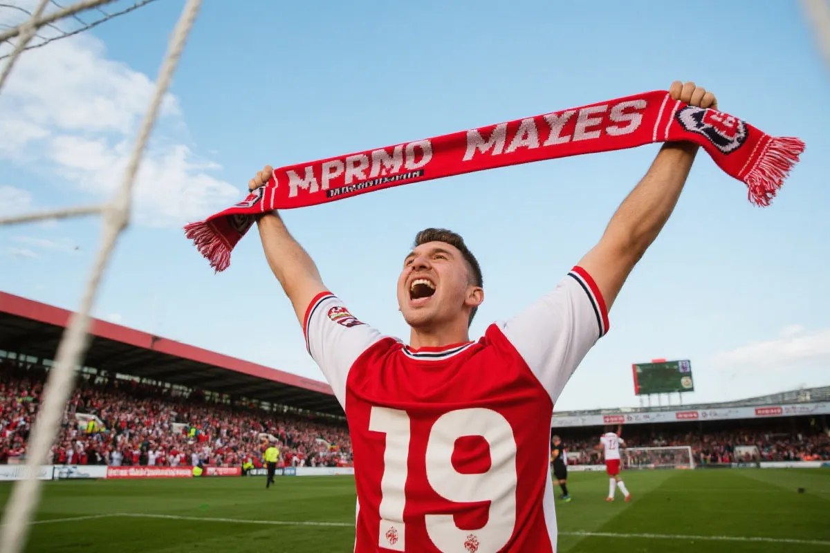 球迷庆祝进球的现场氛围